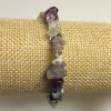 Fluorite Chip Elastic Bracelet, Diameter 7(+-)mm