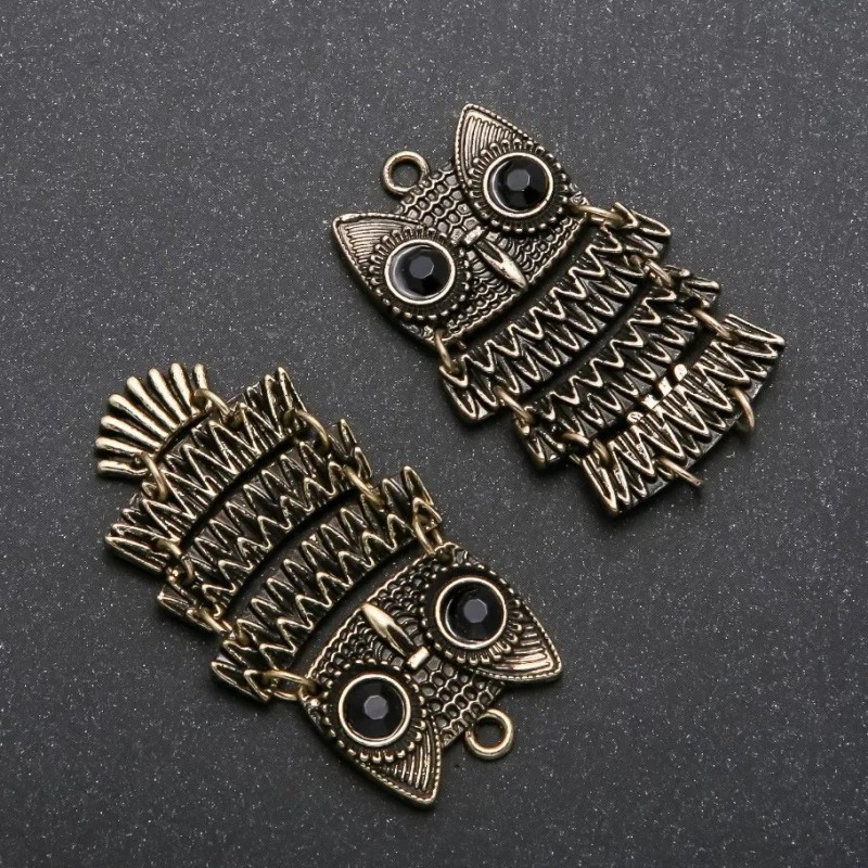Owl Pendant "Bronze" Colour 48x26mm