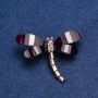 Dragonfly Brooch, Gold-Tone Metal 4x3.5cm+