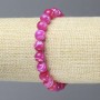 Elastic Bracelet Raspberry Agate Smooth Bead, diameter 8mm+