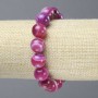 Elastic Bracelet Raspberry Agate Smooth Bead, diameter 12mm+