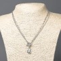 Xuping Chains Rhodium with Pendant (Clasp), thickness 3 and 1.8mm +/-, length 44cm+