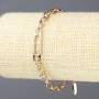 Xuping Bracelet 18K Gold Plated with White Rhinestones, thickness 5mm +/-, length 18x22cm+