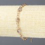 Xuping Bracelet 18K Gold Plated with White Rhinestones, thickness 4mm +/-, length 17x21cm+
