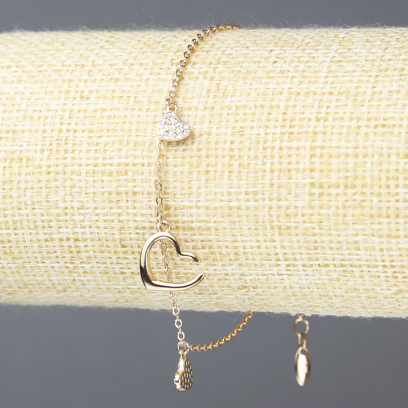 Xuping Bracelet 18K Gold Plated with White Rhinestones, thickness 1.5mm +/-, length 18-20cm+