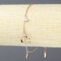 Xuping Bracelet 18K Gold Plated with White Rhinestones, thickness 1.5mm +/-, length 18-20cm+