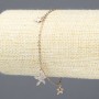 Xuping Bracelet, 18K Gold-Plated with White Rhinestones, Thickness 1.5mm+/-, Length 18-20cm+