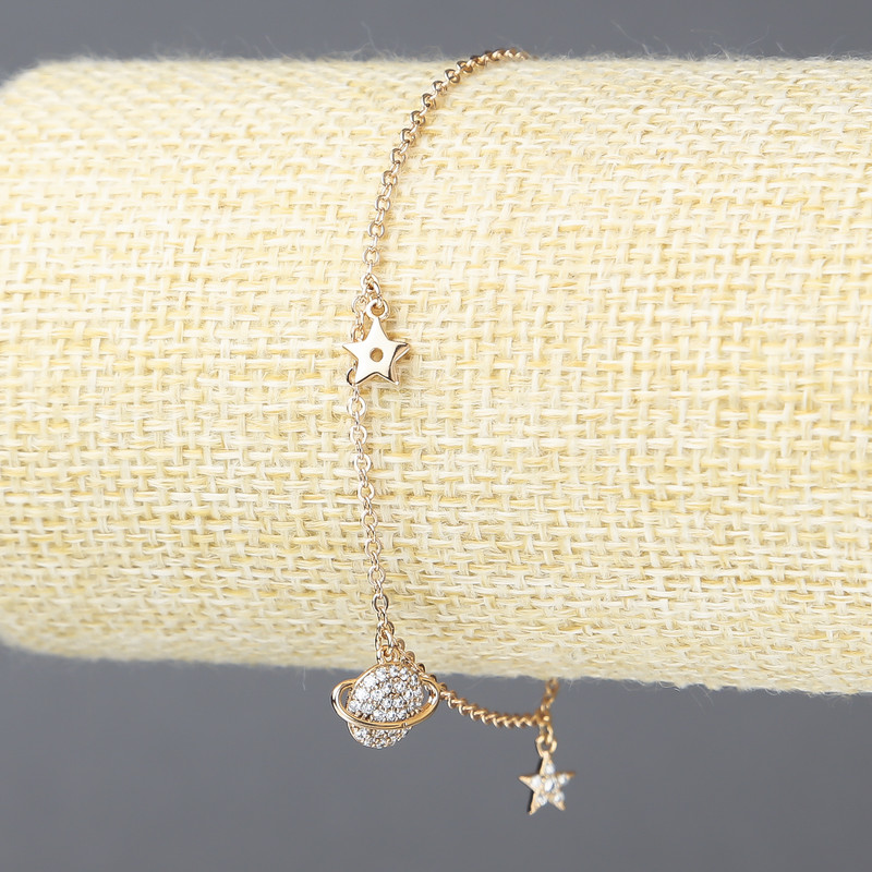 Xuping Bracelet, 18K Gold-Plated with White Rhinestones, Thickness 1.5mm+/-, Length 18-22cm+