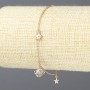 Xuping Bracelet, 18K Gold-Plated with White Rhinestones, Thickness 1.5mm+/-, Length 18-22cm+