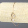 Xuping Bracelet, 18K Gold-Plated with White Rhinestones, Thickness 1.5mm+/-, Length 17-20cm+