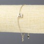 Xuping Bracelet, Lemon Gold-Plated with White Rhinestones, Thickness 1.5mm+/-, Length 18-20cm+