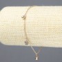 Xuping Bracelet, 18K Gold-Plated with White Rhinestones, Thickness 1.5mm+/-, Length 18-21cm+