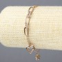 Xuping Bracelet, 18K Gold-Plated with White Rhinestones, Size (max) 5.2mm+/-, Length 18-22cm+