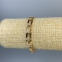 Xuping Bracelet 18K Gold Plated with White Rhinestones, thickness 7mm +/-, length 16-18cm +