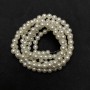 Beads on String White Majorca Acrylic, diameter 8mm +/-, length 113cm +/- 150 beads +