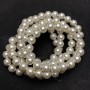 Beads on String White Majorca Acrylic, diameter 10mm +/-, length 105cm +/- 110 beads +