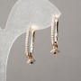 Xuping Earrings 18K Gold Plated with White and Black Rhinestones, diameter 20x1.5mm +