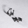 Xuping Ear Cuff Black Rhodium with Black Rhinestones and Black Crystals, 5x12mm +