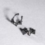 Xuping Ear Cuff Black Rhodium with Black Rhinestones and Black Crystals, 5x12mm +