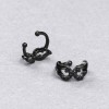 Xuping Black Rhodium Ear Cuff with Black Rhinestones 6x10mm +