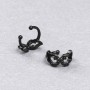 Xuping Black Rhodium Ear Cuff with Black Rhinestones 6x10mm +