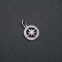Xuping Rhodium Pendant with White Rhinestones 22x15mm +