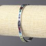 Xuping Rhodium Bracelet with Multi-Coloured Crystals, thickness 5mm +/-, diameter 63x54cm +