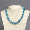 Sky Blue Agate Necklace, smooth bead, diameter 12mm+/-, length 45cm+