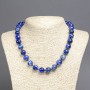 Blue Agate Necklace, diameter 12mm+/-, length 45cm+