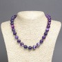 Purple Agate Necklace, diameter 12mm+/-, length 45cm+