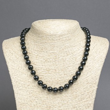 Agate Necklace, faceted round beads, diameter 10mm(+/-), length 45cm+