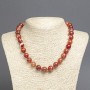 Orange Agate Necklace, smooth round beads, diameter 12mm+/-, length 45cm+/- B501