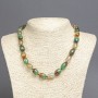 Brazilian Agate Necklace on Thread, smooth barrel beads, diameter 14x10mm+/-, length 45cm+