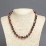 Brown Agate Necklace, smooth round beads, diameter 10mm+/-, length 45cm+