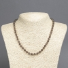 Smoky Quartz Necklace, smooth round beads, diameter 6mm+/-, length 45cm+