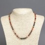 Brown Agate Necklace, smooth round beads, diameter 6mm+/-, length 45cm+