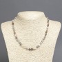Botswana Agate Natural Stone Necklace, tumbled beads, diameter 8x6mm+/-, length 45cm+