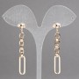 Xuping Stud Earrings Chains, 18K Gold Plating, diameter 55x6mm +