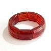 Elastic bracelet with carnelian rectangular stones