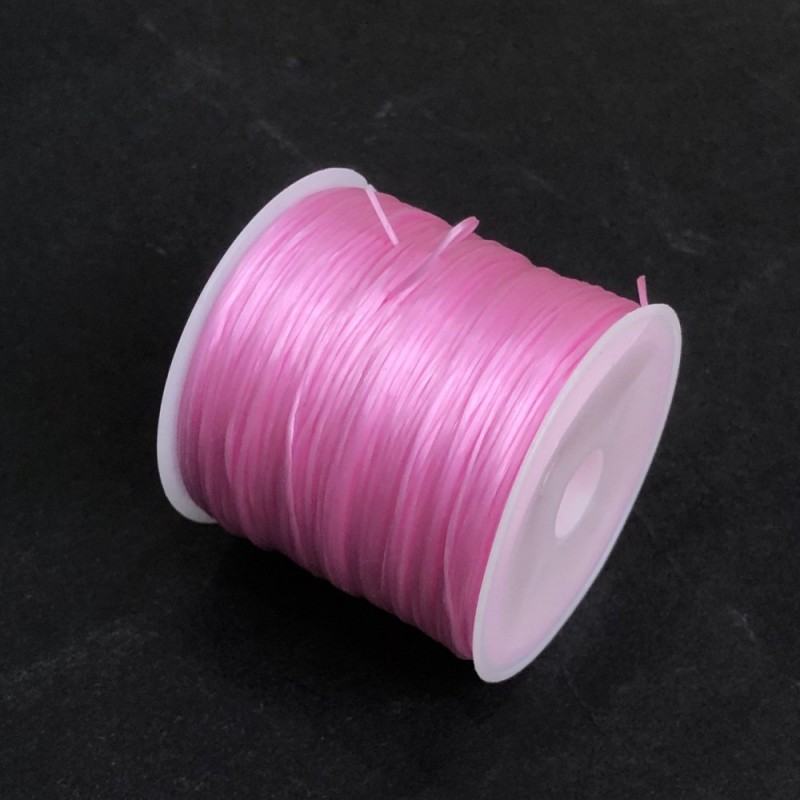 Craft Elastic Cord Spool, Pink, Length 30m+