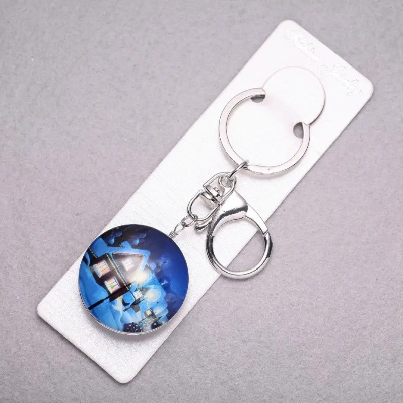 New Year Keyring Santa Claus's House Residence, length 10cm