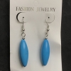 Turquoise-Style Drop Earrings, 10x55mm+