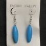 Turquoise-Style Drop Earrings, 10x55mm+
