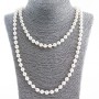 Long Pearl Necklace (Imitation Plastic), diameter 8mm 120cm+