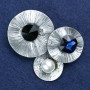 Clearance! Brooch with Crystals and Bead, Silver-Tone Metal 55x45mm +