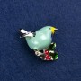 Sale! Bird Brooch gold-tone metal and enamel 40x26mm +