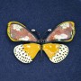 Sale! Butterfly Brooch black metal and enamel 70x40mm +