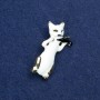 Sale! Brooch Cat and Violin gold-tone metal and enamel 40x15mm +