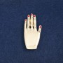 Clearance Hand Brooch, Golden Metal and Enamel 44x21mm +