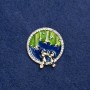 Clearance! Planet Brooch, Gold-Tone Metal, Enamel and Rhinestones 25mm +